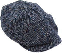 Irish Newsboy Cap Extended Peak Vintage Style Made of Irish Tweed