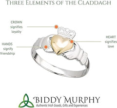 Irish Claddagh Pendant Necklace ( 925 Sterling Silver, 18