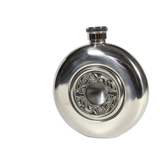 Wholesale 5oz Round Stainless Steel Flask with Celtic Horse Medallion - Buy Wholesale  Flasks